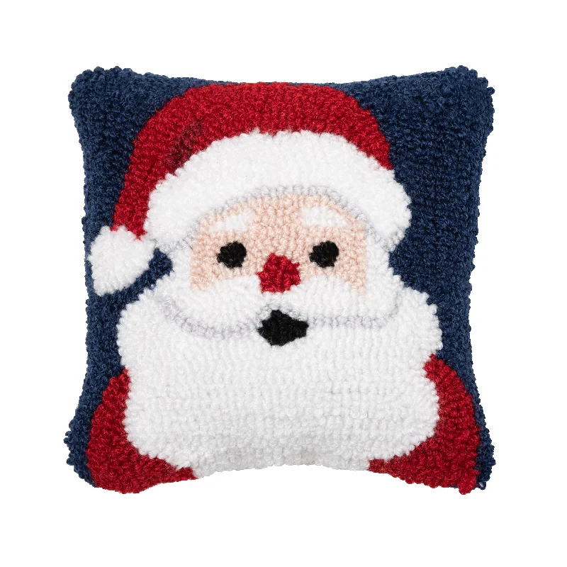 Santa Wishes Hooked Mini Pillow