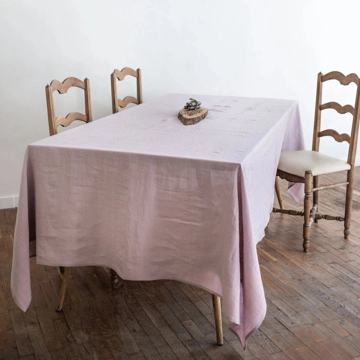 Dusty Rose Pink 100% Linen Tablecloth