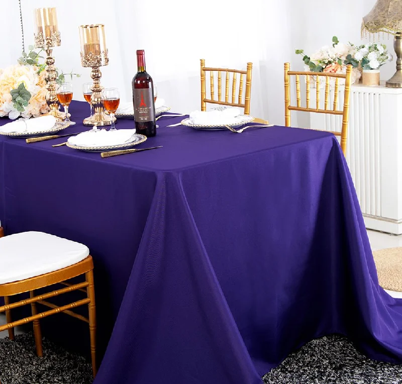 60"x120" Seamless Rectangular Polyester (220 GSM) Tablecloth - Regency Purple (1pc)