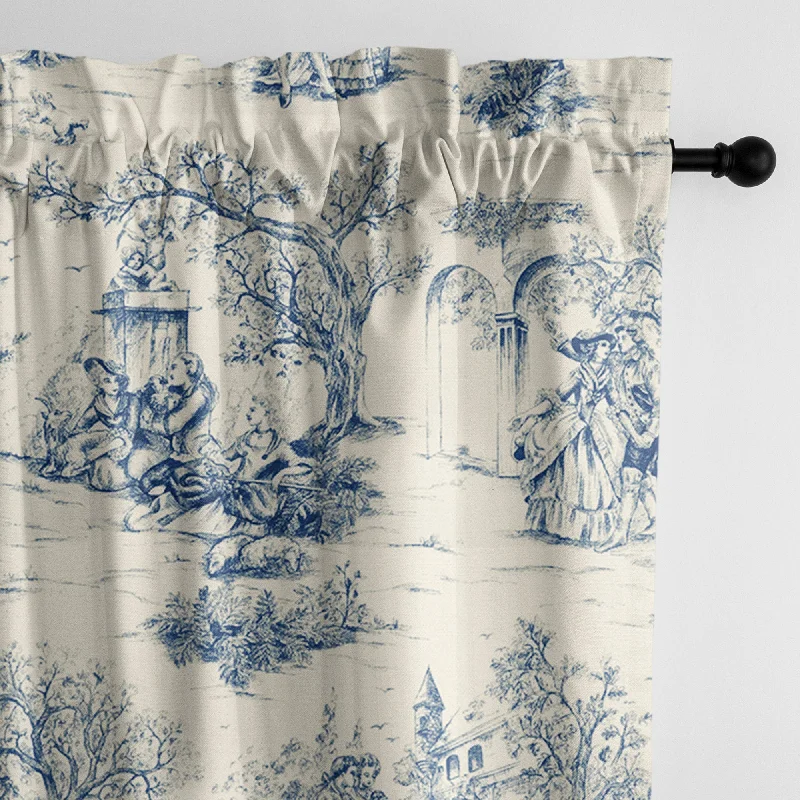 Archamps Toile Blue Drapery