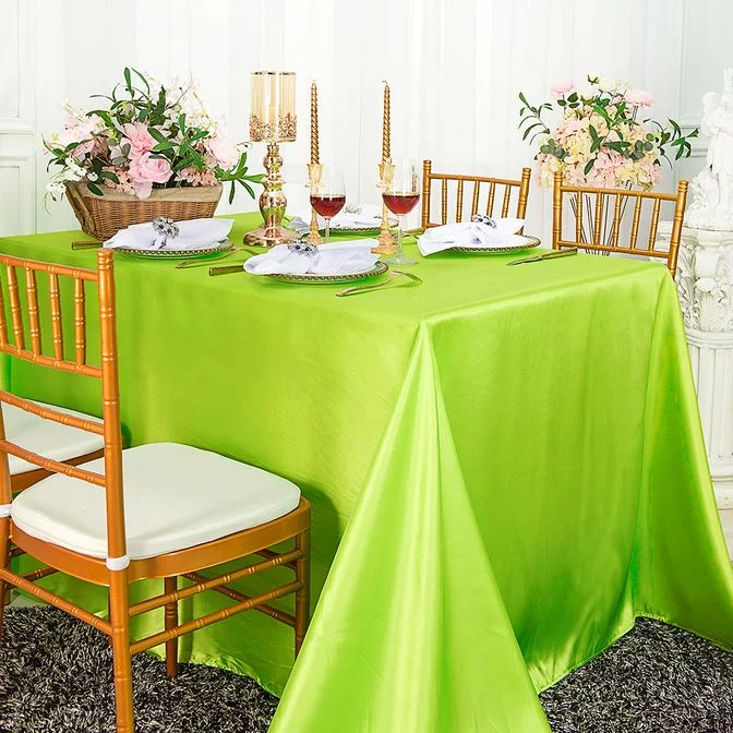 72"x120" Seamless Rectangular Satin Tablecloth - Key Lime (1pc)