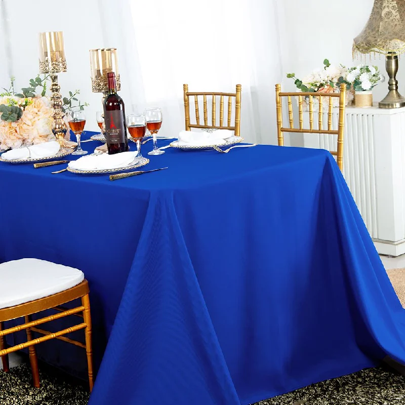 72"x120" Seamless Rectangular Polyester (220 GSM) Tablecloth - Royal Blue (1pc)