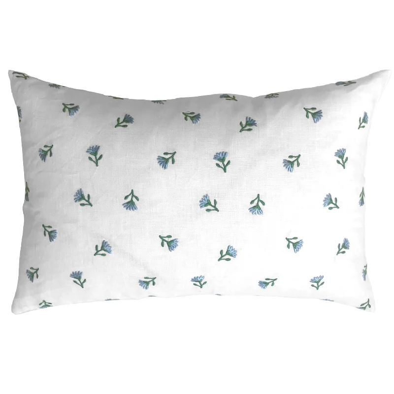 Primavera Pillow - White/Sky