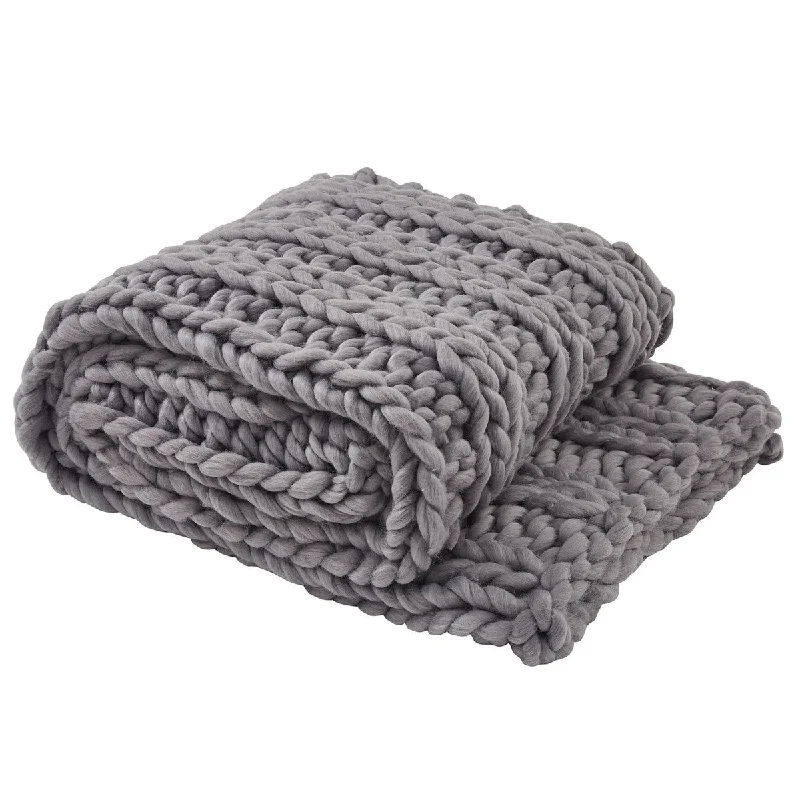 Chunky Ribbed Throw - Sharkskin Park Designs