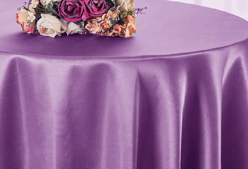 90" Seamless Round Satin Tablecloth - Wisteria (1pc)