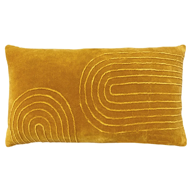 Mangata Soft Velvet Cushion Ochre