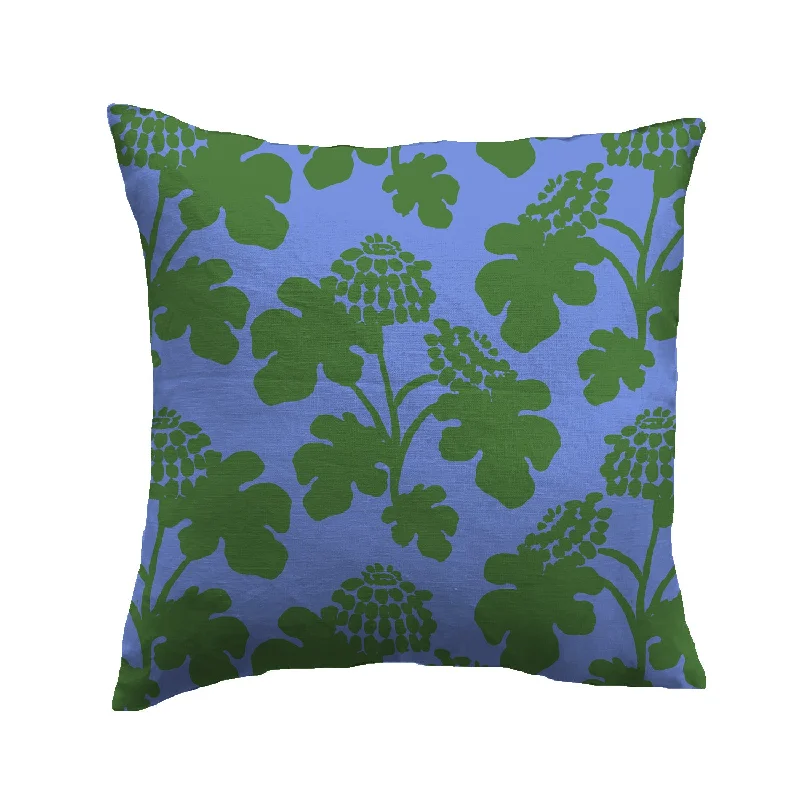 Casia Flowers Pillow - Blue/Grass