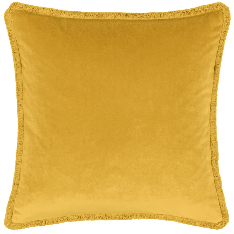 Freya Velvet Cushion Ochre