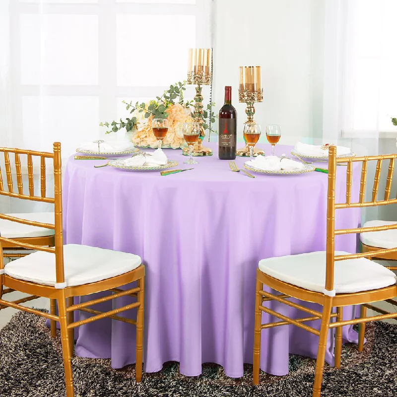 90" Seamless Round Heavy Duty Polyester (220 GSM) Tablecloth - Lavender (1pc)