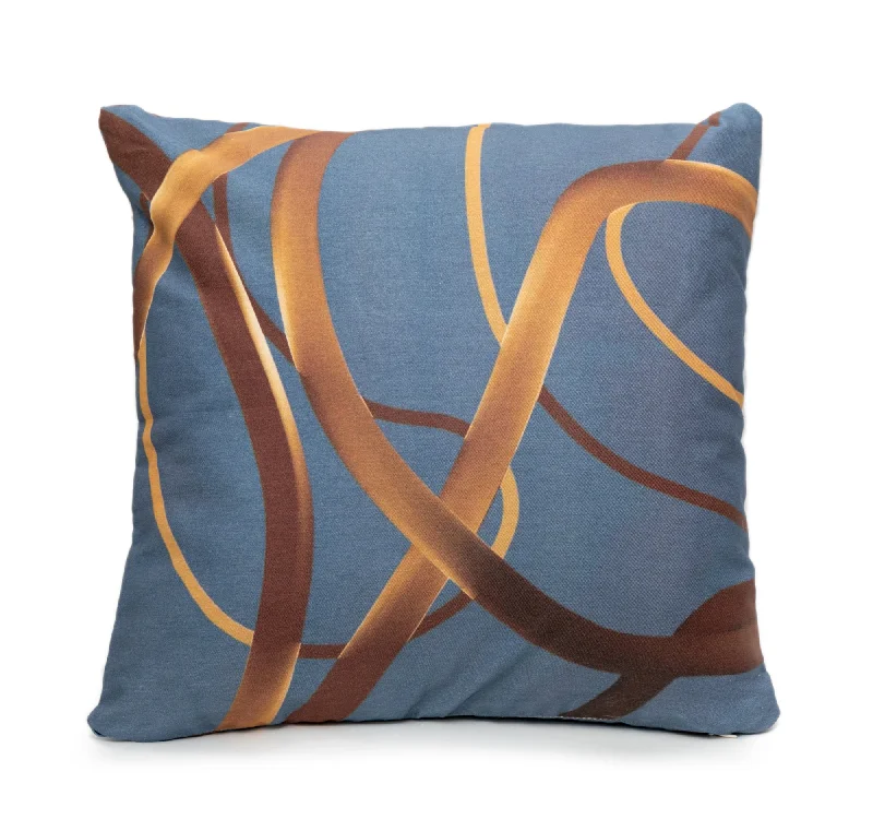 Wander Blue Throw Pillow