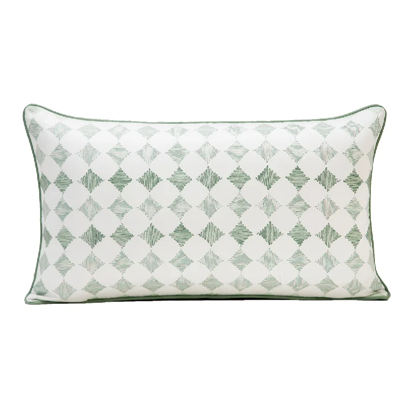 Streamline Diamond Printed & Embroidered Cushion Cover