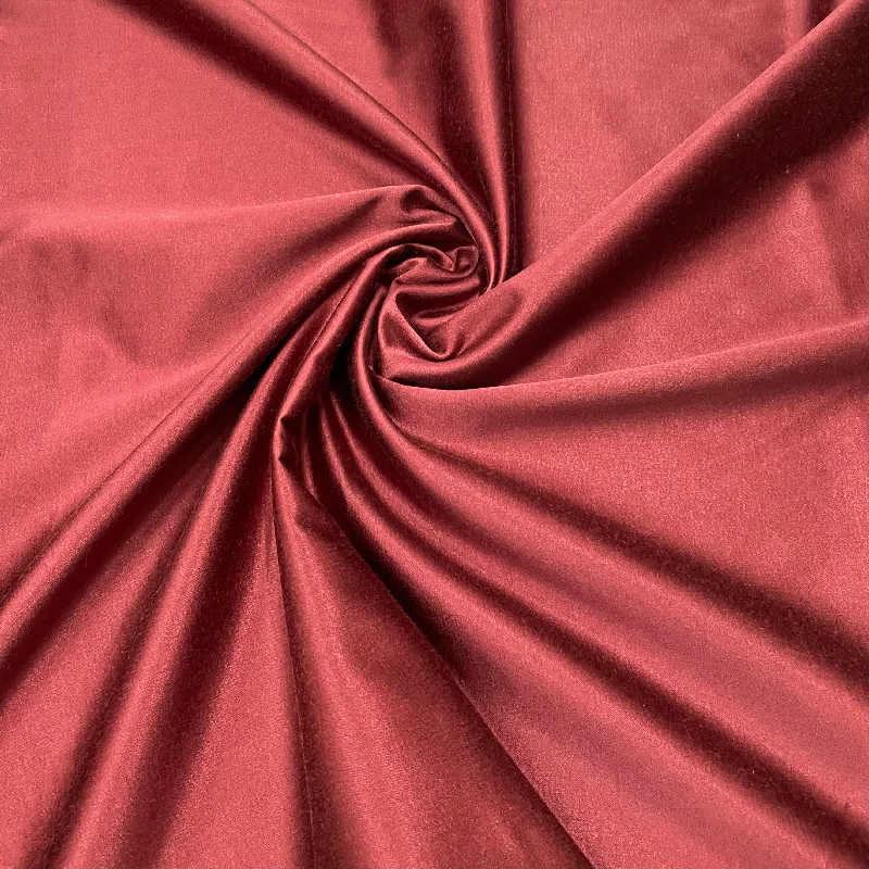 Red Maroon Solid Cotton Satin Fabric