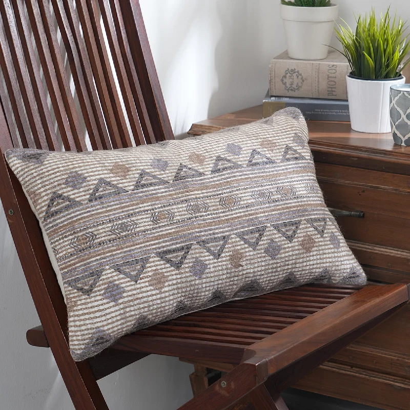 Indigenous Artisan Nahua Neutral Cushion Cover