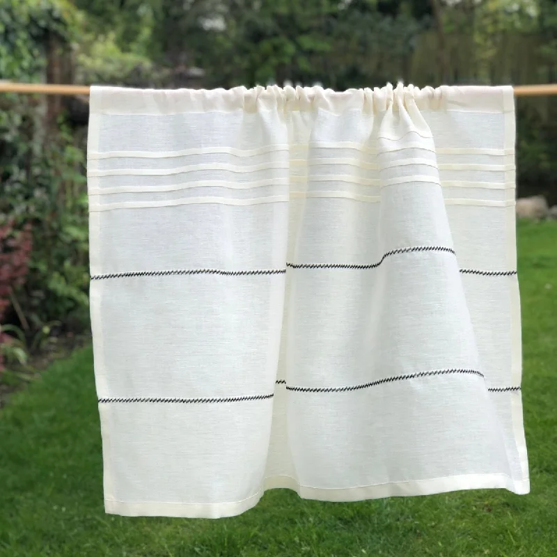 Culcheth Cream Linen Cafe Farmhouse Curtain