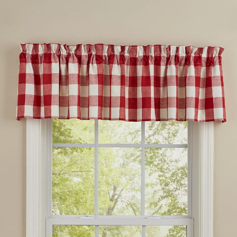 Wicklow Check Valance - Red & Cream Park designs