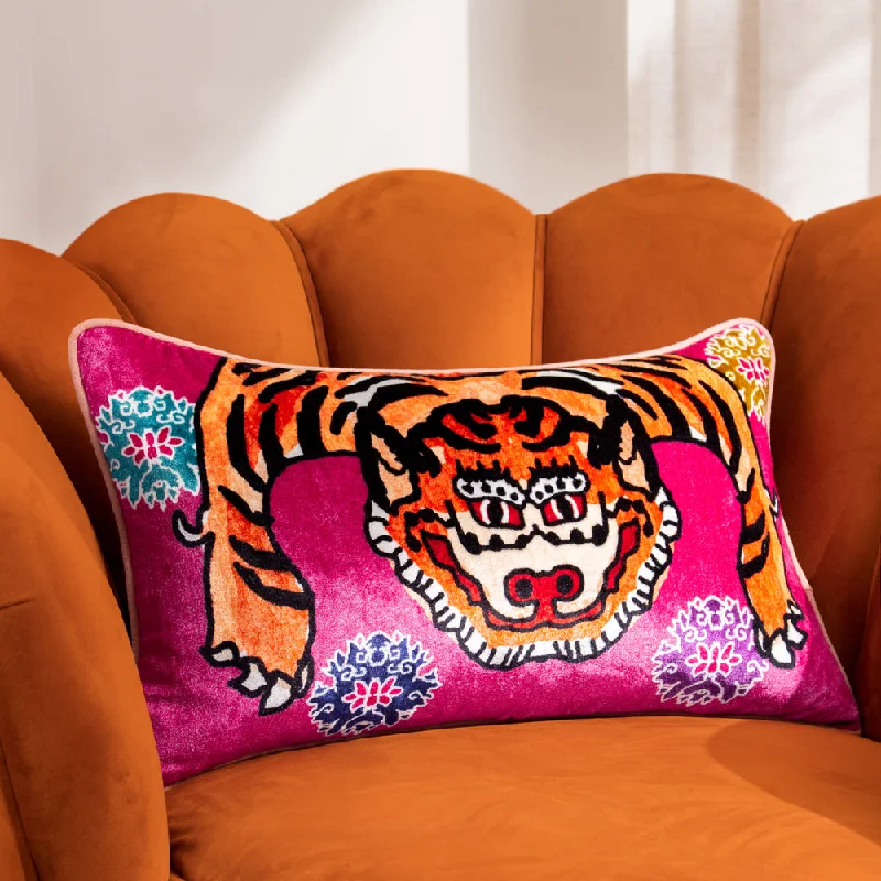 Year Of The Tiger Cushion Pink