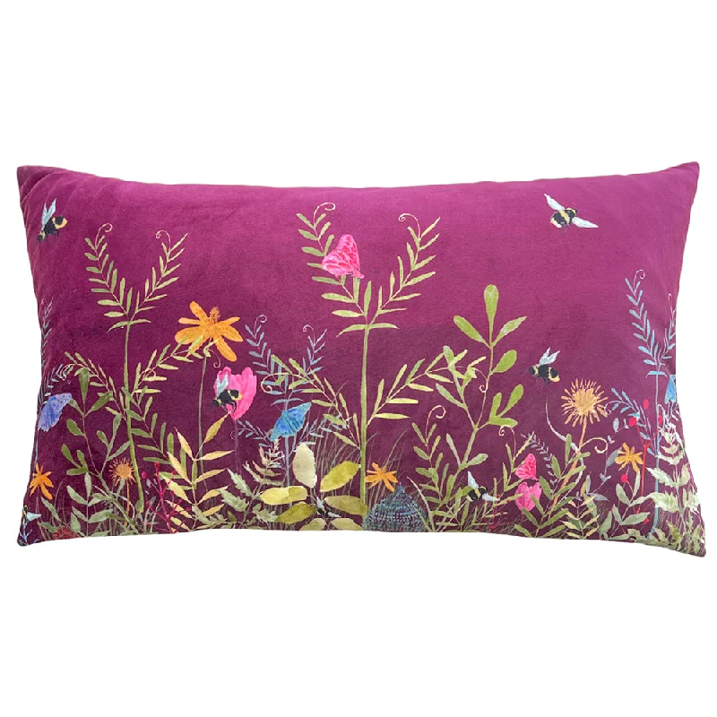 Willow Wildflower Meadow Cushion Fuchsia