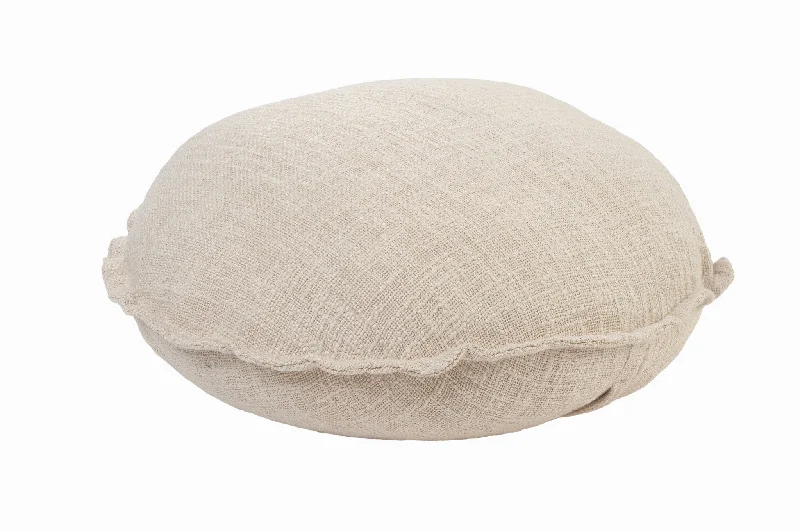 20" X 20" Round Birch Round 100% Cotton Zippered Pillow