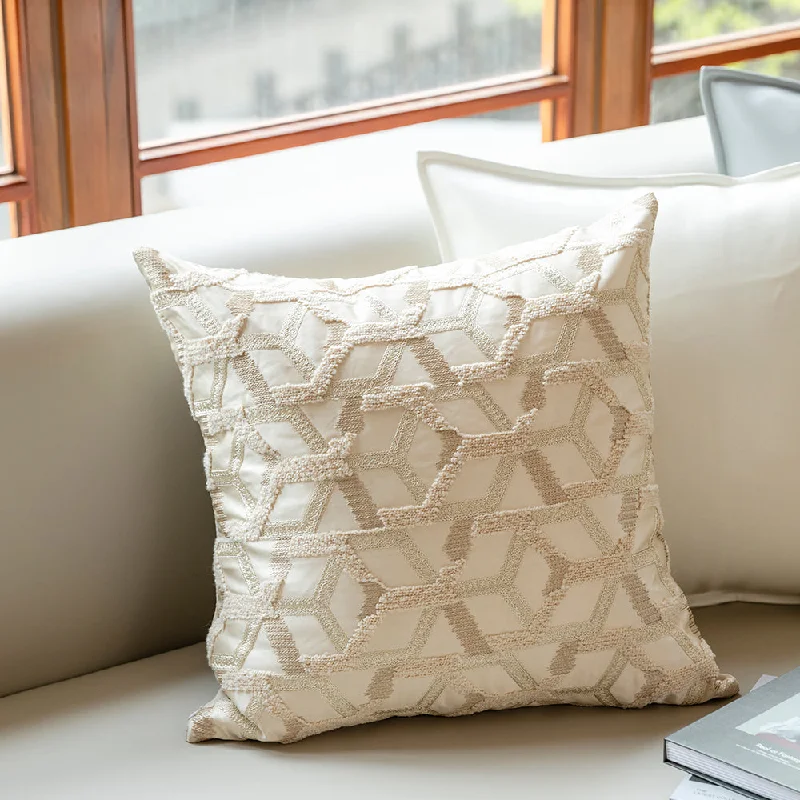 Elizabeth Jacquard Pillow Cover in Modern Light Luxury Style