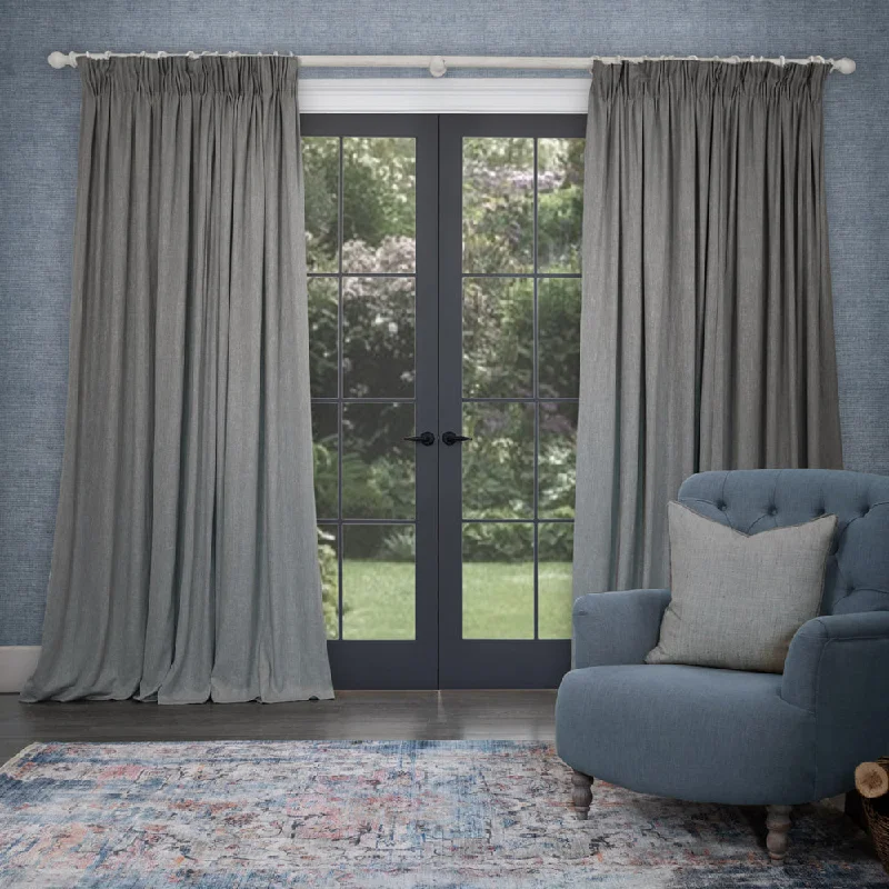 Verban Woven Pencil Pleat Curtains Jute