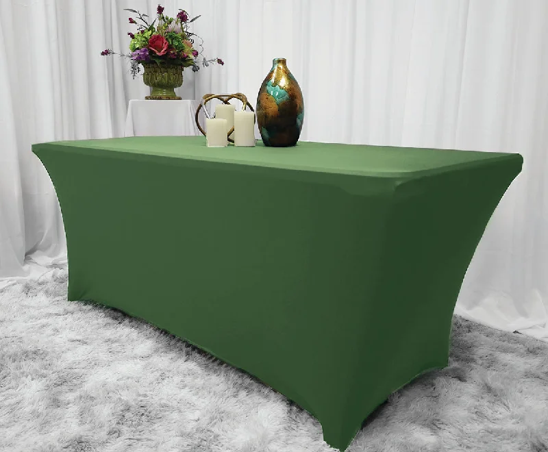 8 Ft Rectangular Spandex (220 GSM) Table Cover - Clover Green (1pc)