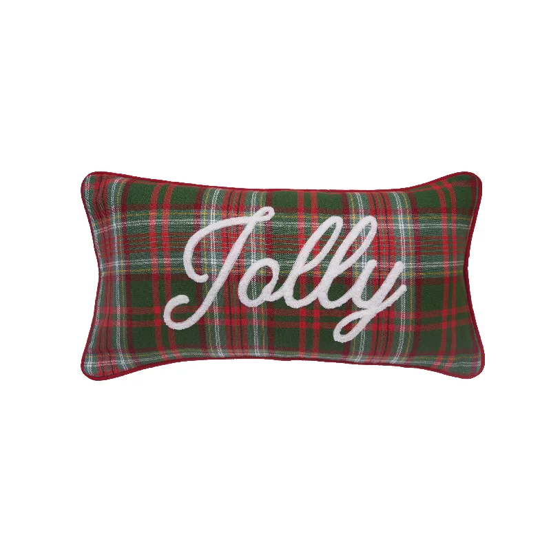 Jolly Plaid Pillow