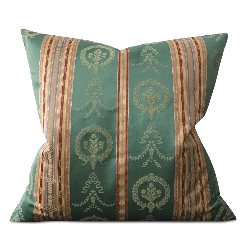 French Royal Damask Stripe Throw Pillow Cover 24x24