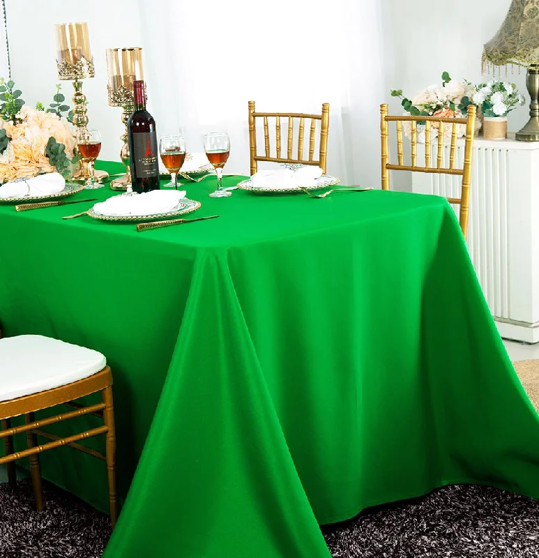 60"x120" Seamless Rectangular Polyester (220 GSM) Tablecloth - Emerald Green (1pc)