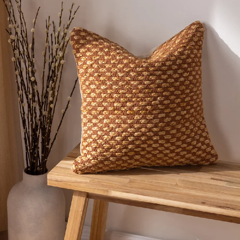 Wikka Jute Woven Cushion Pecan