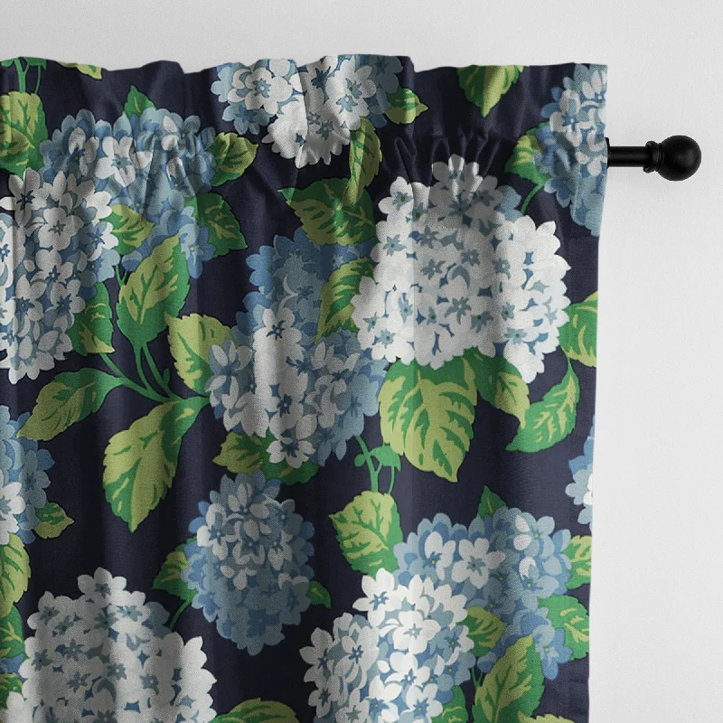 Midnight Garden Navy Drapery