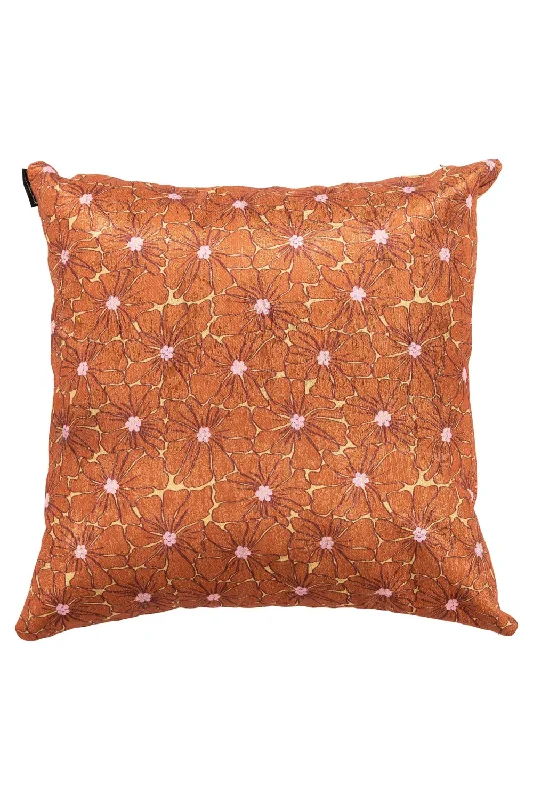 Orange Floral Cushion | OROA Vanity