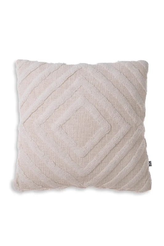 Off-White Diamond Patterned Cushion L | Eichholtz Magan