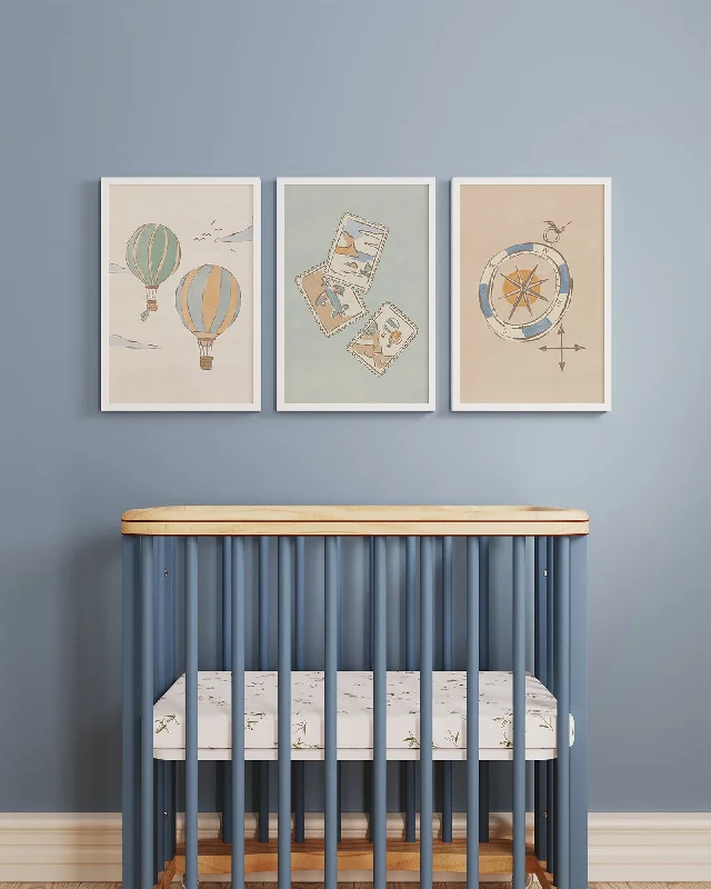 Bon Voyage Framed Wall Art Set