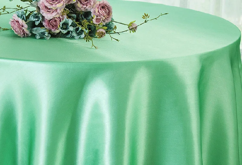 90" Seamless Round Satin Tablecloth - Sage Green (Old Shade) (1pc)