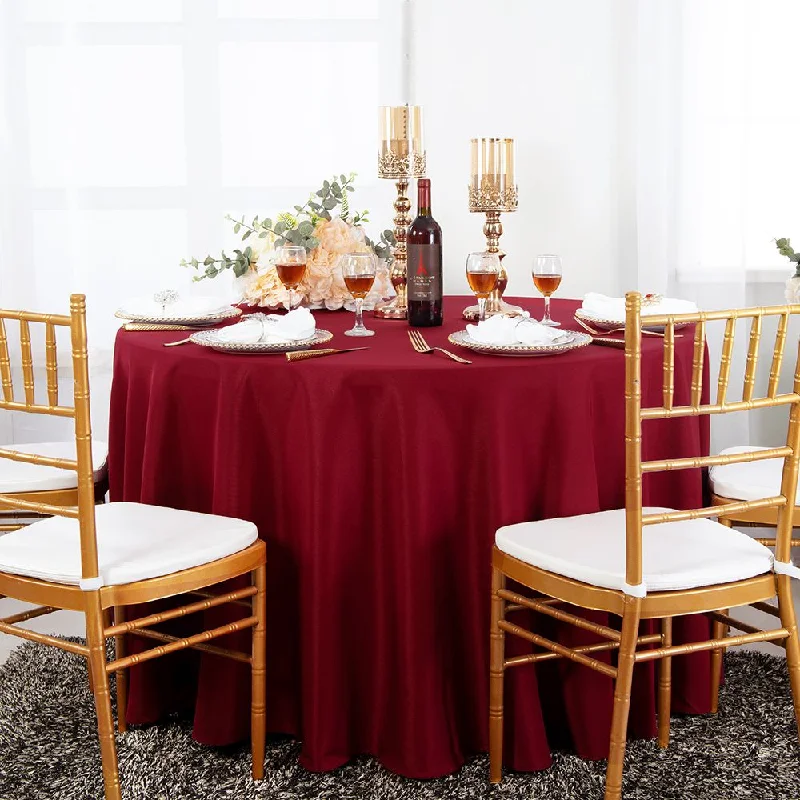 90" Seamless Round Heavy Duty Polyester (220 GSM) Tablecloth - Apple Red (1pc)