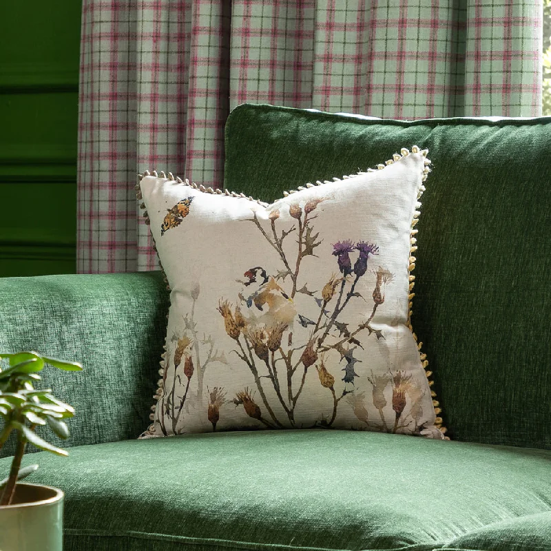 Braeside Printed Feather Cushion Clay