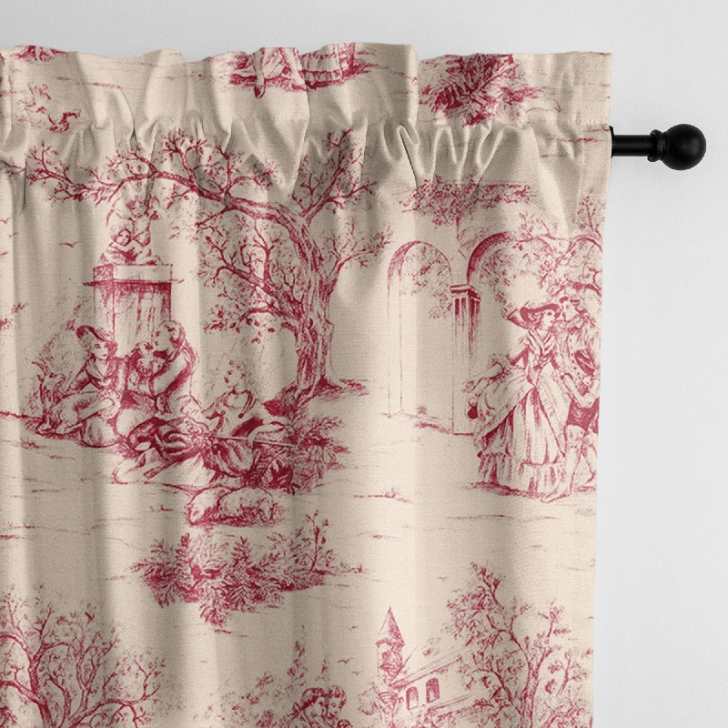 Archamps Toile Red Drapery