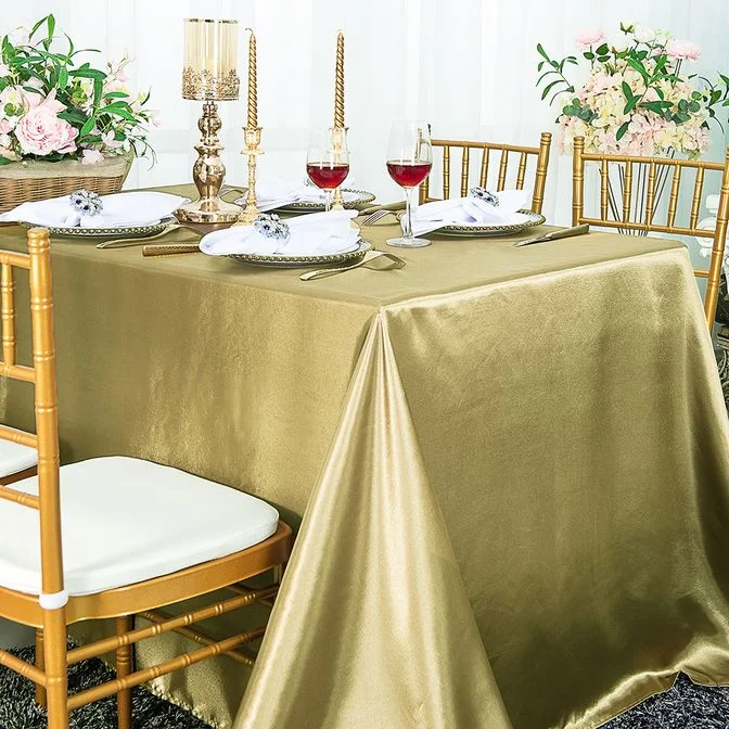 72"x120" Seamless Rectangular Satin Tablecloth - Cappuccino (1pc)