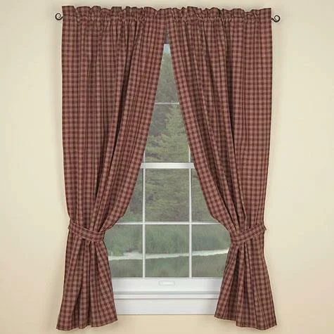 Sturbridge Curtain Panels - Wine 72x63 Park Designs