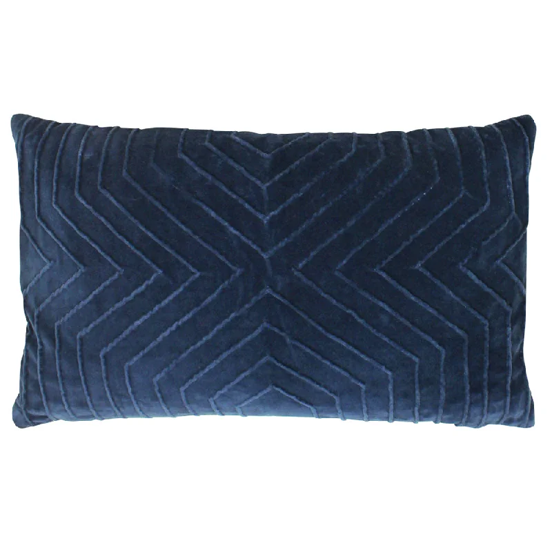 Mahal Geometric Cushion Navy