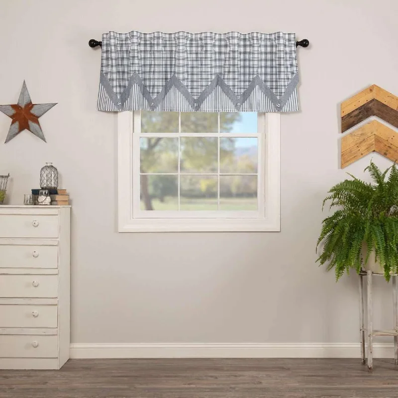 Sawyer Mill Blue Valance Layered Curtain 20x72 VHC Brands