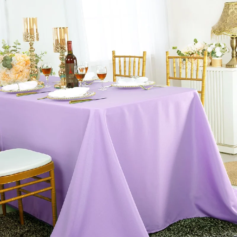 72"x120" Seamless Rectangular Polyester (220 GSM) Tablecloth - Lavender (1pc)