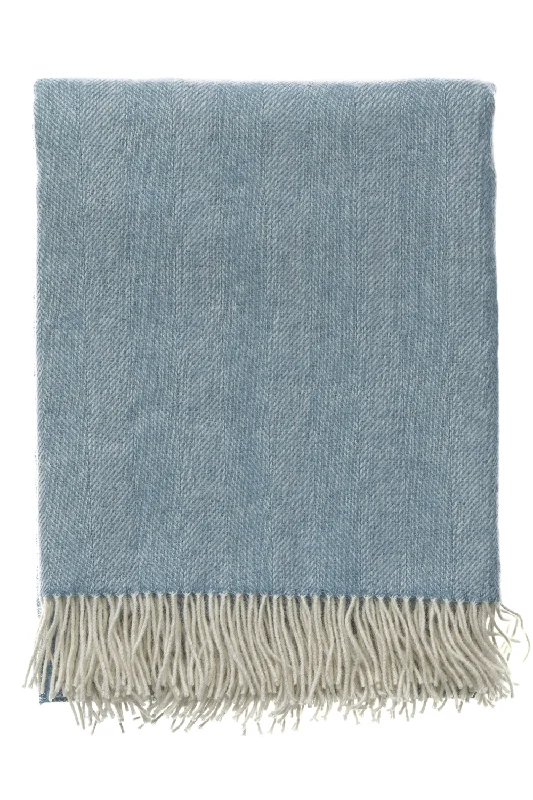 Wool Fringed Throw | Andrew Martin Herringbone