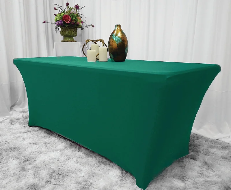 8 Ft Rectangular Spandex (220 GSM) Table Cover - Jade (1pc)