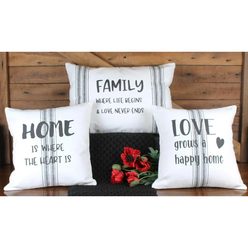 Family Grain Sack 14 Inx20 In Pillow PL000054