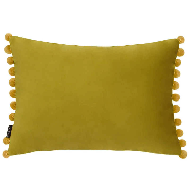 Fiesta Velvet Cushion Bamboo/Gold