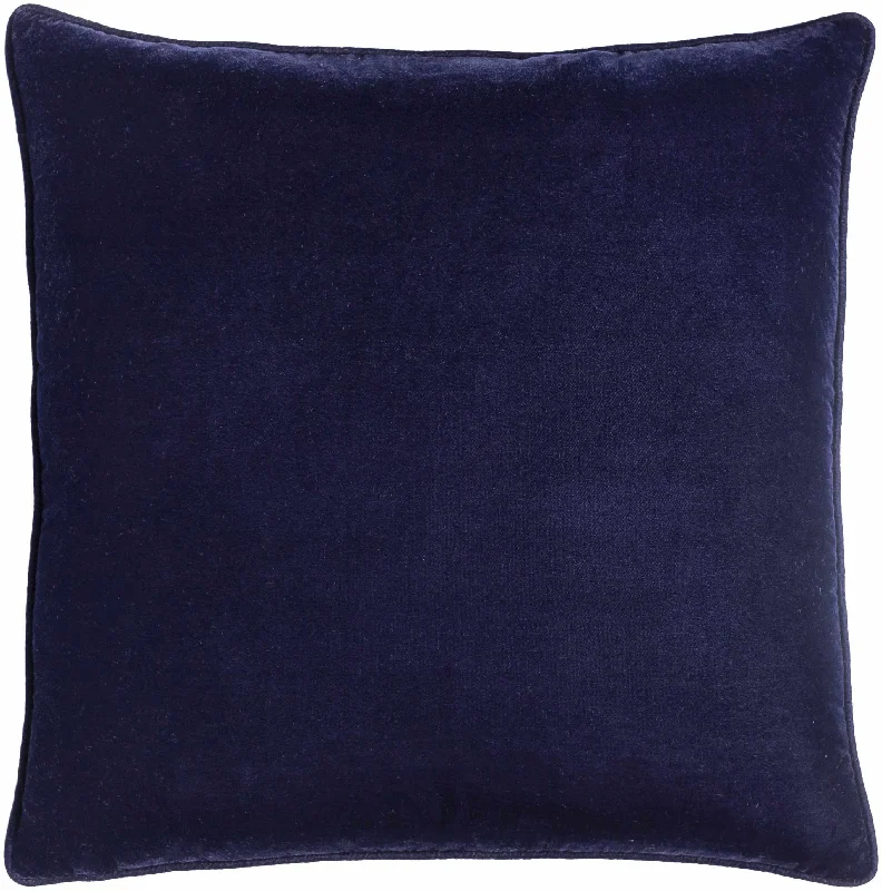 Zach Velvet Navy Throw Pillow - Clearance