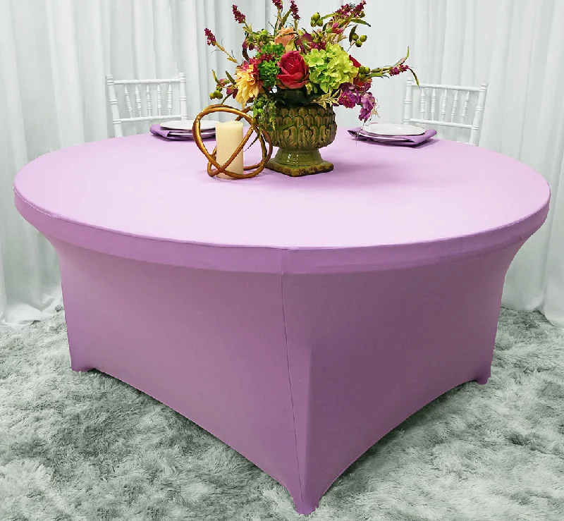 6 Ft Round Spandex (220 GSM)  Table Cover - Lavender (1pc)