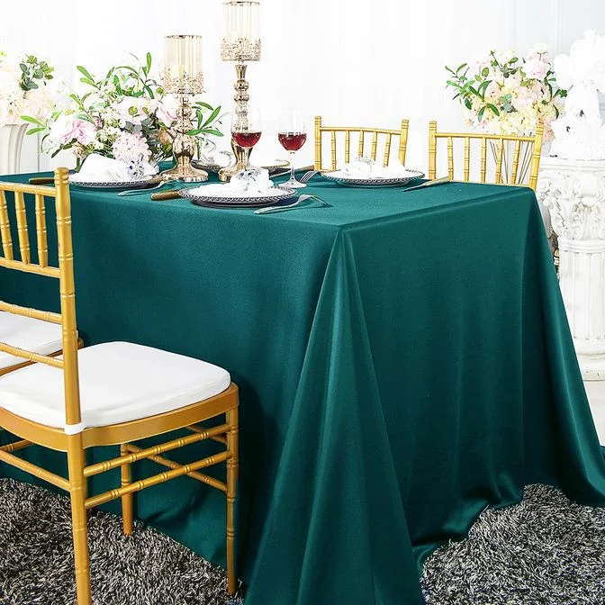 54"x96" Seamless Rectangular Scuba (Wrinkle-Free) (240 GSM) Tablecloth - Oasis (1pc)