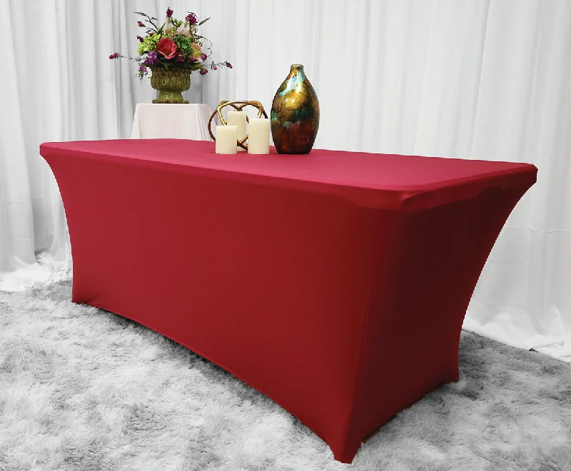 6 Ft Rectangular Spandex (220 GSM) Table Cover - Apple Red (1pc)